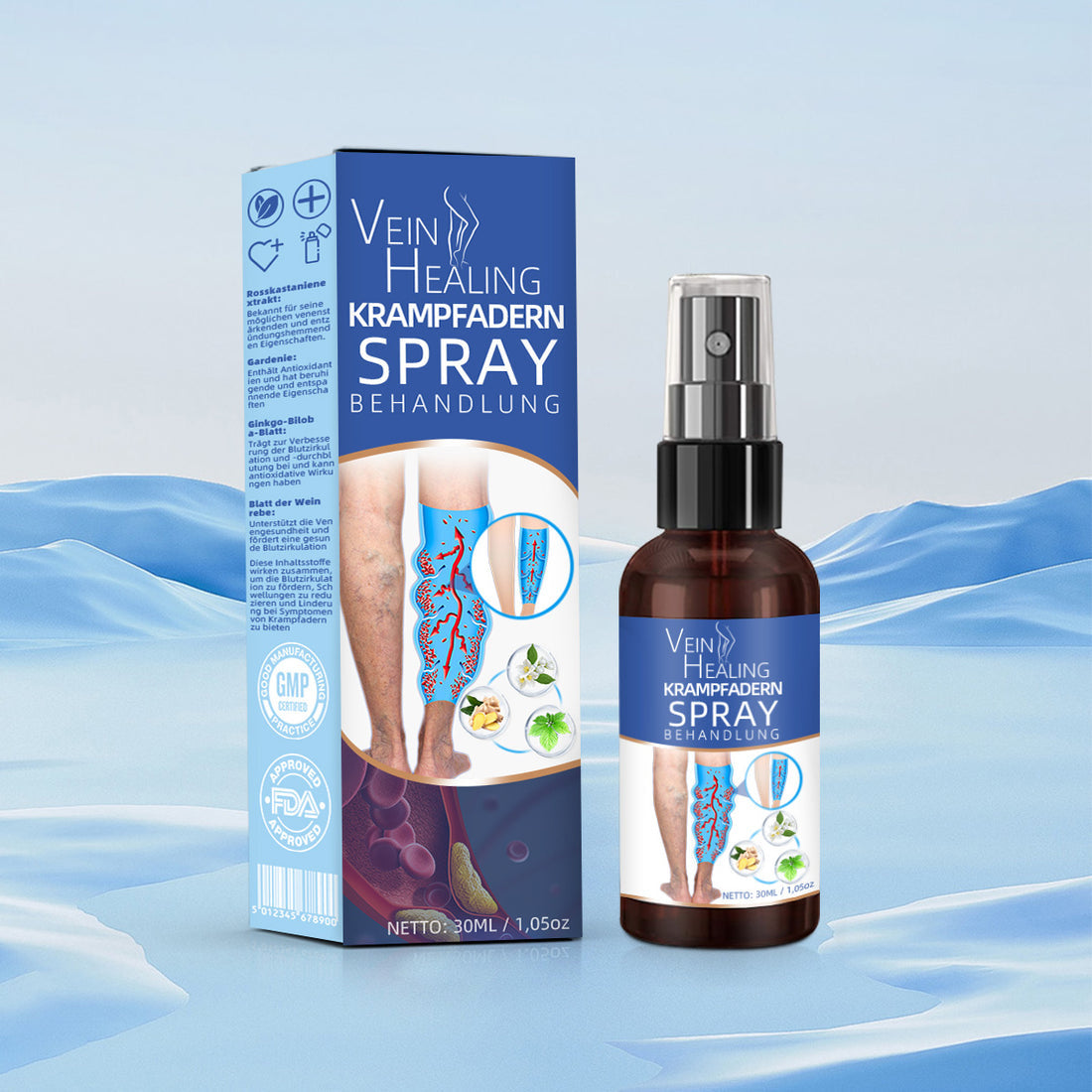 HealVein™ Spray para varices | El tratamiento Nº1 para las venas varicosas recomendado por cardiólogos