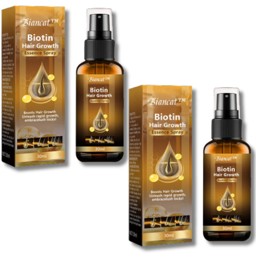 2x unidades Biotin™ Esencia de Spray | Combate la caída del cabello y logra un cabello brillante y suave en pocas semanas