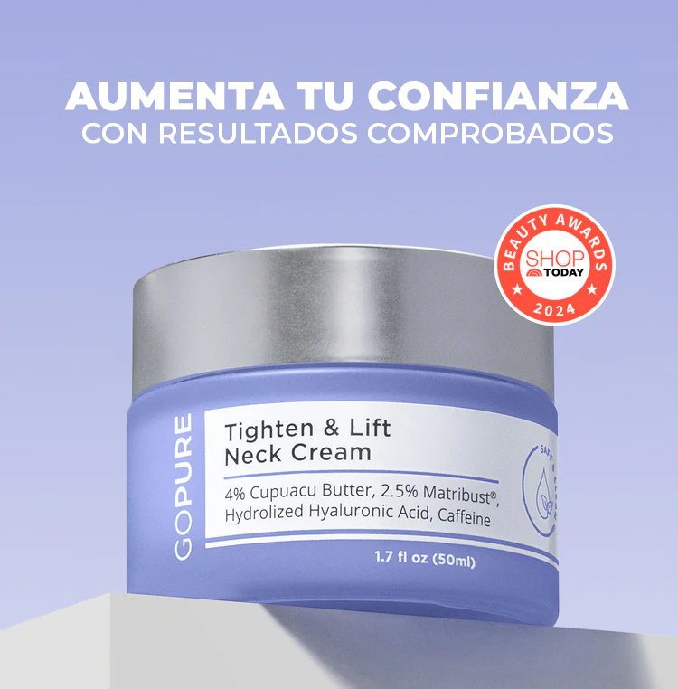 GoPure™ Crema Reafirmante | Transforma tu piel y elimina la flacidez y las arrugas de 4 a 8 semanas