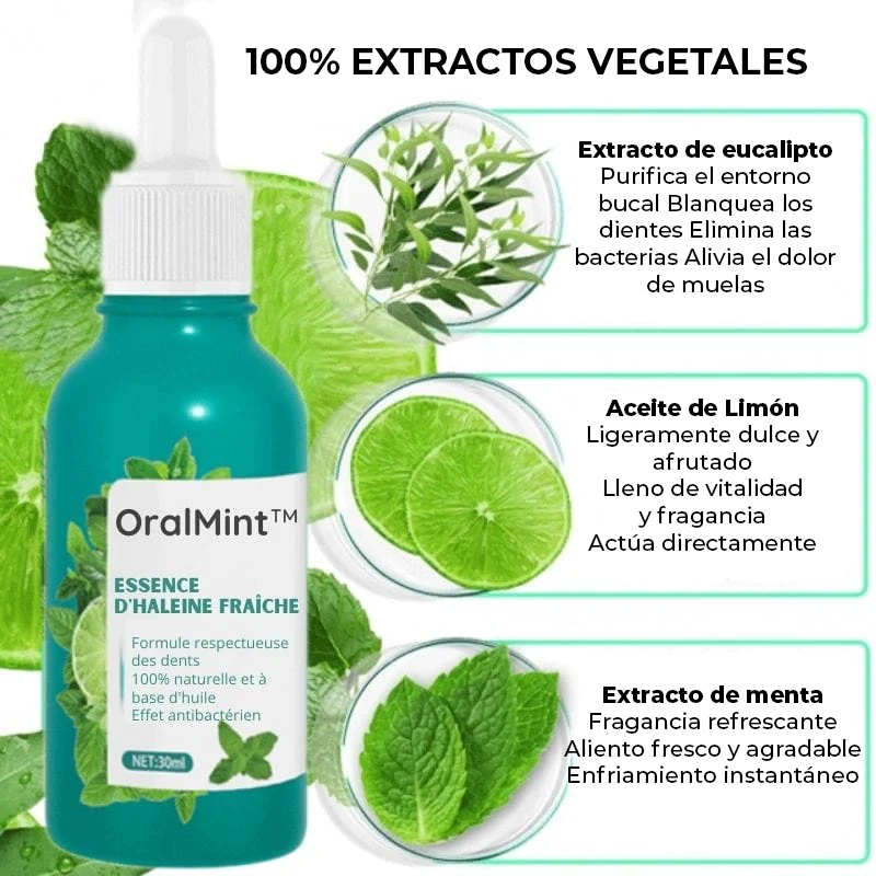 OralMint™ Esencia Bucal | Dile adiós al mal aliento en 15 segundos