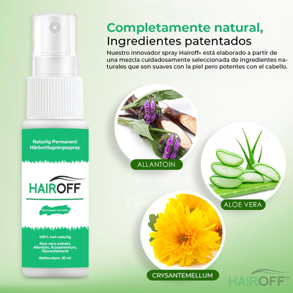 HairOff™ Spray depilatorio | Deshazte del cabello no deseado en segundos: ¡rocía y limpia!