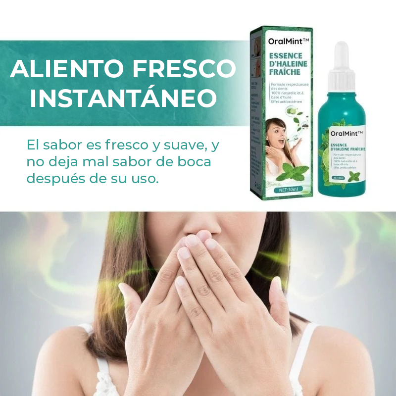 OralMint™ Esencia Bucal | Dile adiós al mal aliento en 15 segundos