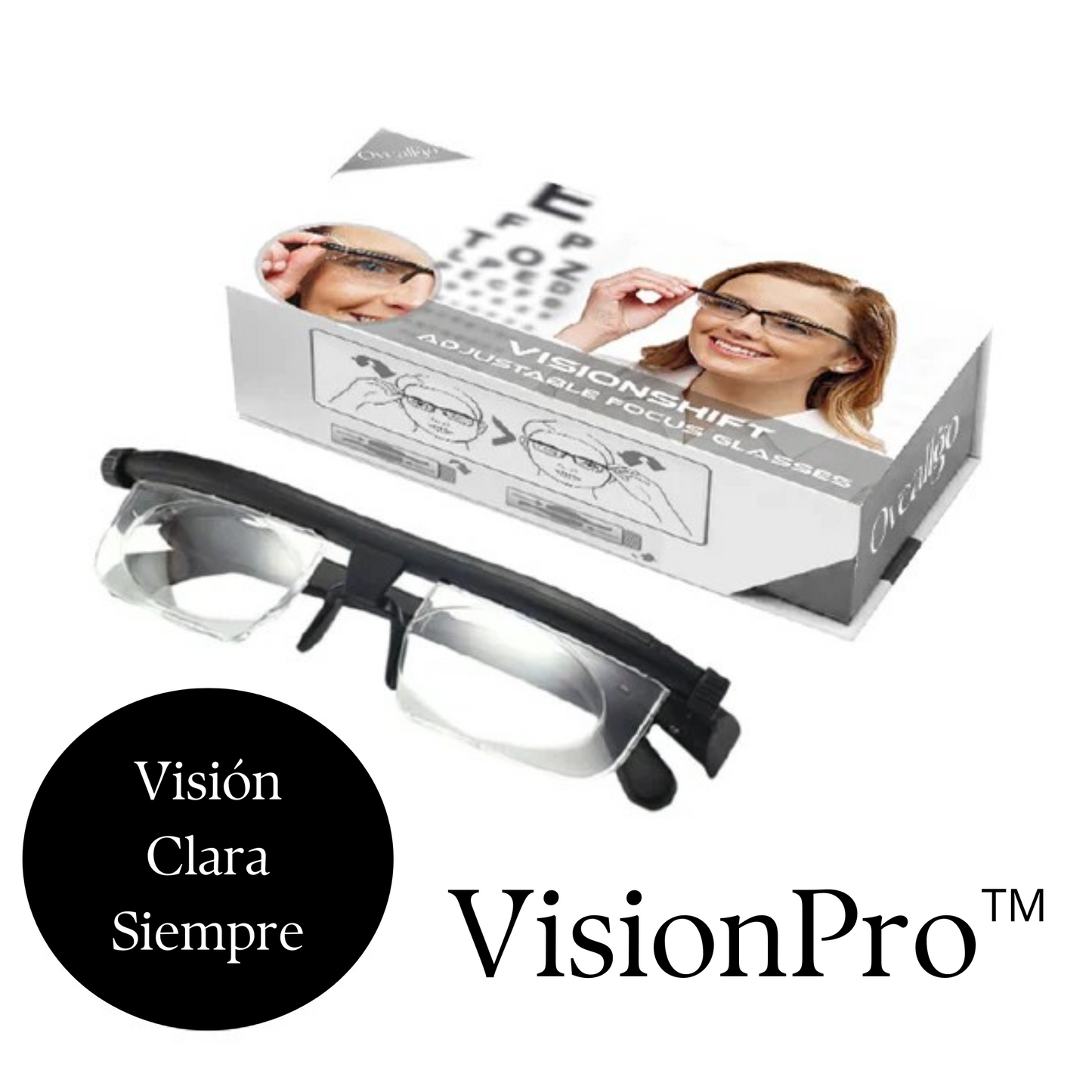 VisiónPro™ Lentes ajustables | Ajusta tu graduación, obtén visión clara en todo momento y lugar (1 UNIDAD)