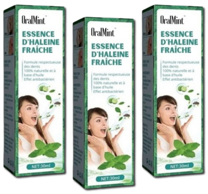 3x unidad OralMint™ Esencia Bucal | Dile adiós al mal aliento en 15 segundos